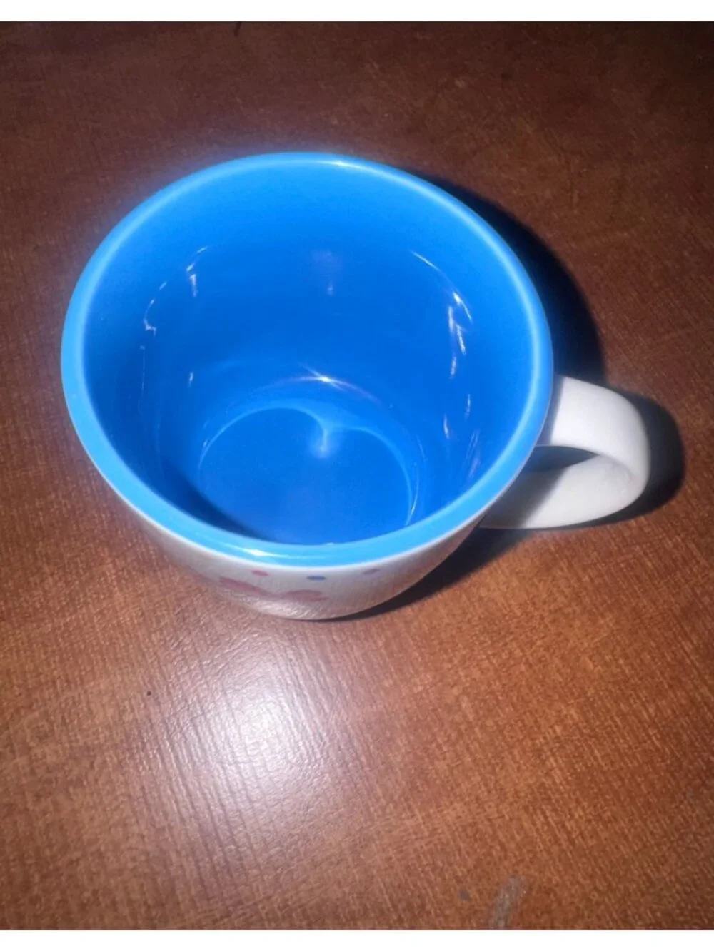 Starbucks Easter Mug 2007 6oz Bunny Butterfly Spring Blue Interior Ceramic Cup